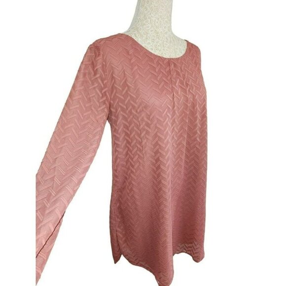 NWT ASTR the Label Dusty Rose Long Sleeve Blouse in Medium - Picture 8 of 12
